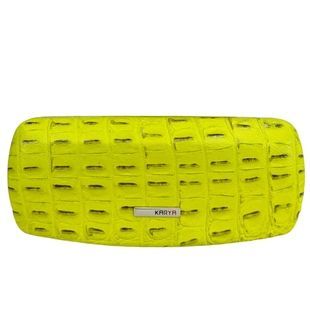 Футляр для окулярів Karya KR3005-674-1 тиснена шкіра світло-лаймового кольору