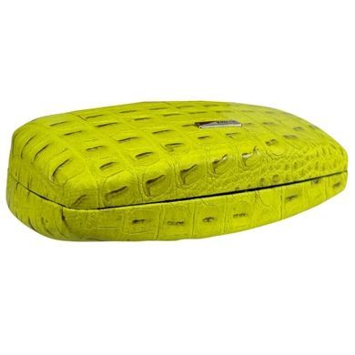 Футляр для окулярів Karya KR3005-674-1 тиснена шкіра світло-лаймового кольору
