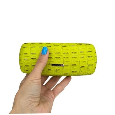 Футляр для окулярів Karya KR3005-674-1 тиснена шкіра світло-лаймового кольору
