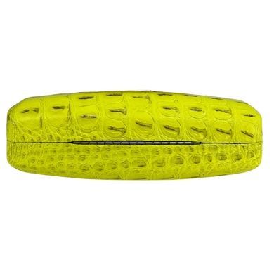 Футляр для окулярів Karya KR3005-674-1 тиснена шкіра світло-лаймового кольору