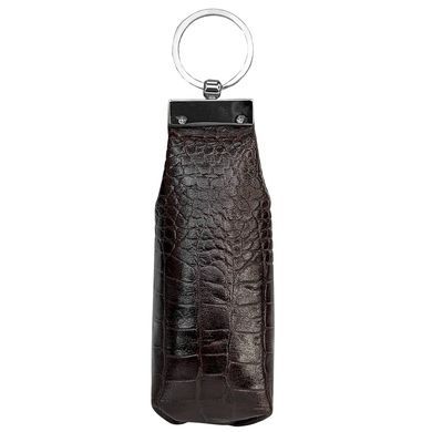 Ключниця 57 - коричнева з тисненням під шкіру крокодила з колекції .