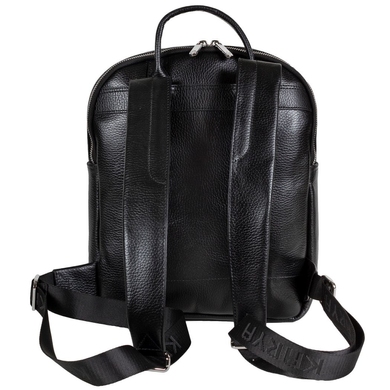 Жіночий рюкзак на блискавці Karya з натуральної шкіри 6004-45 чорний