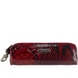 Шкіряна ключниця на блискавці з кільцем для ключів Karya 436-516-1 червона з чорним
