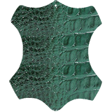 017 -  зелена лаково-матова шкіра з тисненням під шкіру крокодила