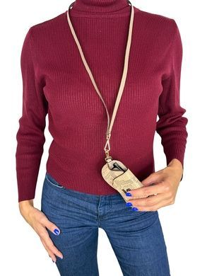 Футляр для окулярів Karya з натуральної шкіри KR3006-935 бежевий з коричневим