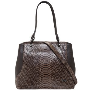 Жіноча сумка 39 - коричнева зерниста з колекції .