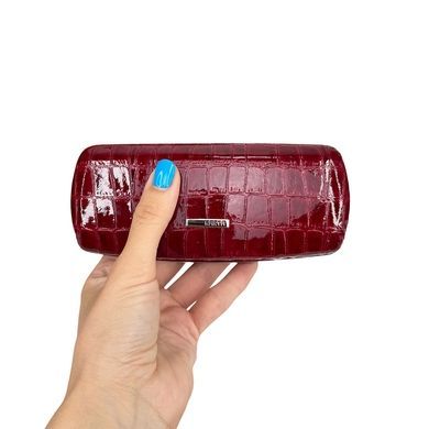 Футляр для окулярів Karya KR3005-08-1 лакована шкіра бордового кольору