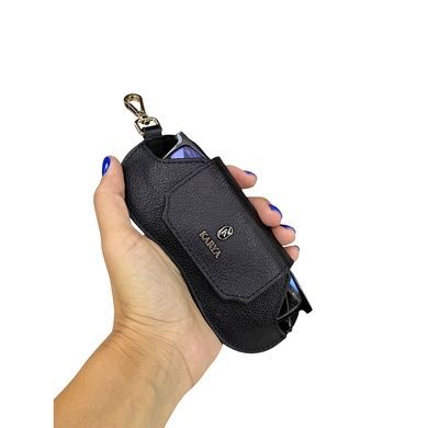 Футляр для окулярів Karya з натуральної зернистої шкіри KR3006-45 чорний