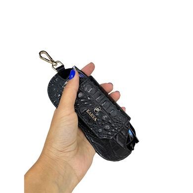 Футляр для очков Karya из натуральной тисненой кожи KR3006-630 черный