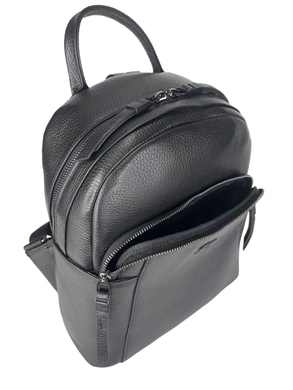 Женский рюкзак на молнии Karya из натуральной кожи 6008-45 черный