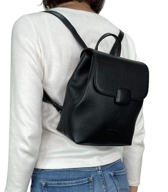 Женский рюкзак под клапаном Karya из натуральной кожи KR6022-45 черный