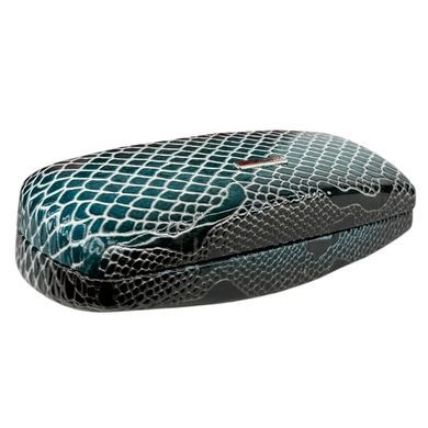 Футляр для окулярів Karya KR3005-020-1 лакована шкіра зелено-коричневого кольору