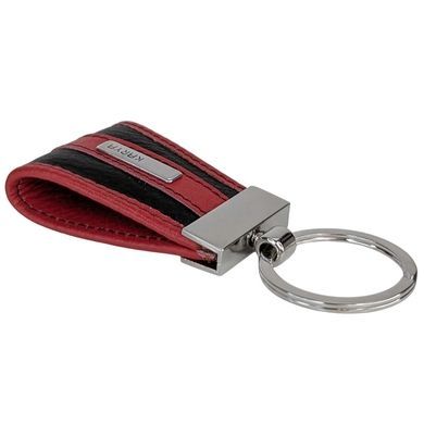 Брелок Karya из натуральной кожи KR3001-45/46 черно-красный