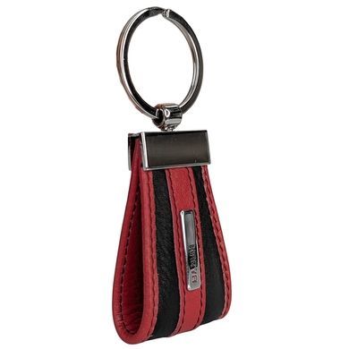 Брелок Karya из натуральной кожи KR3001-45/46 черно-красный