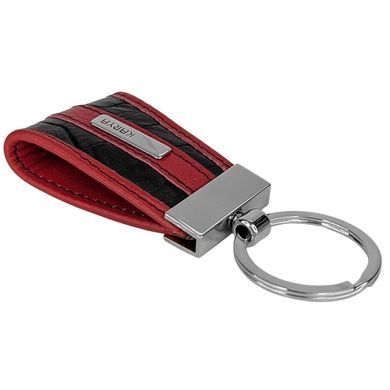 Брелок Karya из натуральной кожи KR3001-53 черно-красный