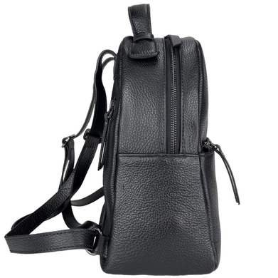Женский рюкзак на молнии Karya из натуральной кожи 6020-45 черный