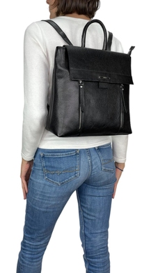 Жіночий рюкзак під клапаном Karya з натуральної шкіри KR6021-45 чорний