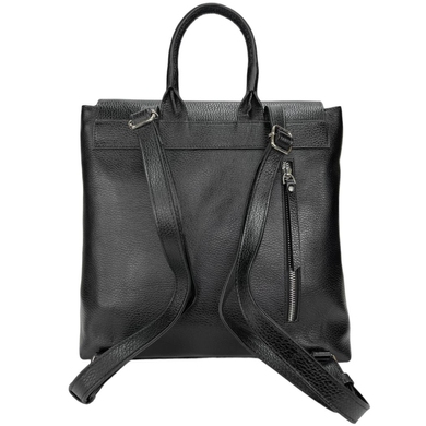 Жіночий рюкзак під клапаном Karya з натуральної шкіри KR6021-45 чорний
