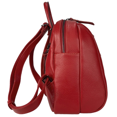 Женский рюкзак на молнии Karya из натуральной кожи KR6023-46 красный