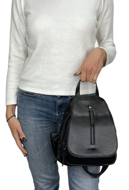 Жіночий рюкзак під клапаном Karya з натуральної шкіри KR6025-45 чорний