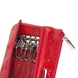 Ключница 074 - красная лаковая с тиснением под кожу рептилии из коллекции .