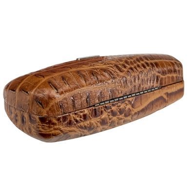 Футляр для окулярів Karya KR3005-653 тиснена шкіра коньячного кольору