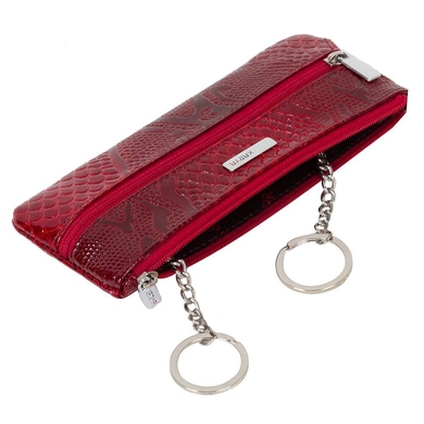 Ключниця 019 - червона лакова з тисненням під шкіру рептилії з колекції .