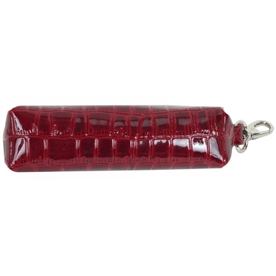 Ключница 08 - темно-красная лаковая с тиснением под кожу крокодила из коллекции .