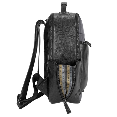 Мужской кожаный рюкзак Karya с отделением для ноутбука KR0259-45/081 черный
