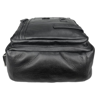 Мужской кожаный рюкзак с отделением для планшета Karya 6014-45 черный
